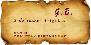 Grünauer Brigitta névjegykártya